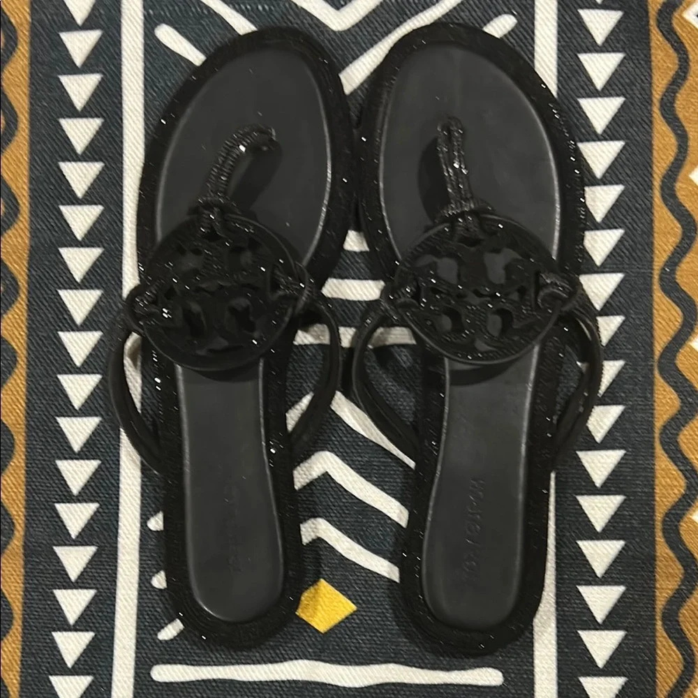 Tory Burch Black Pave Sandals - Picture 2 of 6